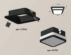 Комплект встраиваемого светильника Ambrella light Techno Spot XC (C7902, N7751) XC7902012 1