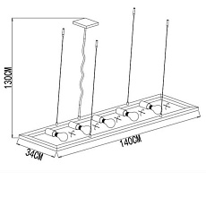 Подвесная люстра Lucide Thor 73403/05/15 3