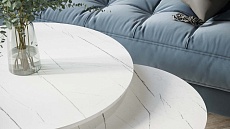 Комплект журнальных столов Калифорния Лесли белый мрамор/титан 9892332102 4