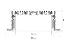 Профиль с рассеивателем Arlight SL-LINIA88-F-2500 ANOD+OPAL 020471 1