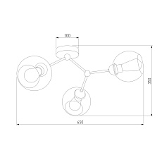 Потолочная люстра TK Lighting 4372 Fairy 1