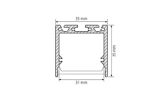 Профиль с рассеивателем Arlight SL-LINE-3535-2500 ANOD+OPAL 020462 1