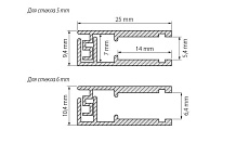Профиль Arlight KLUS-GLASS-56-2000 ANOD 019193 5