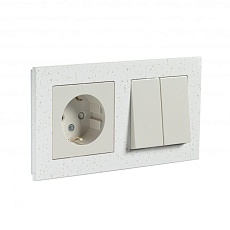 Рамка 2-постовая Systeme Electric AtlasDesign Nature крем роял ATN343102