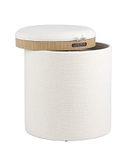 Пуф с ящиком Stool Group Хюгге S рогожка белая 19B260LSP YX1828-1 1