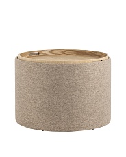 Пуф с ящиком Stool Group Хюгге L рогожка бежевая 19B260LL BY1701-3 3